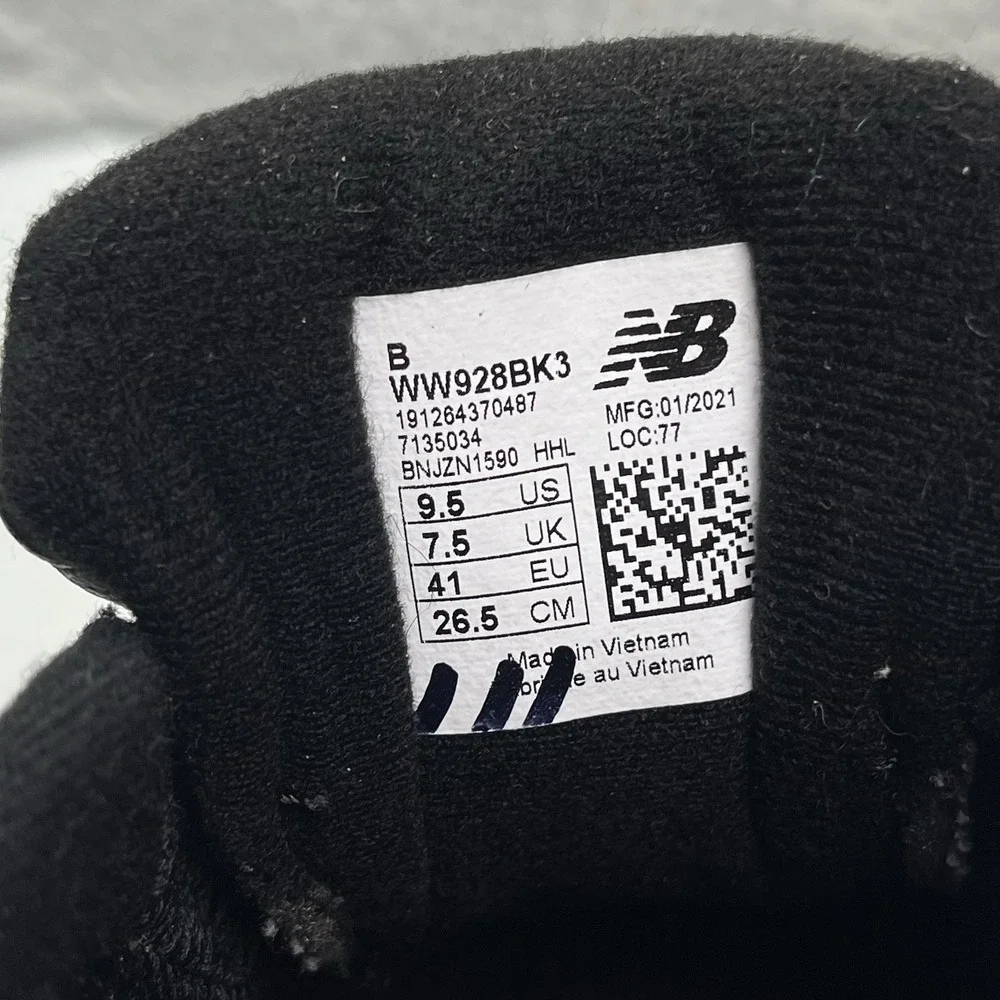 3 Pairs of New Balance 928 V3 Walking‎ Shoes Women Size 9.5 B Black WW928BK3